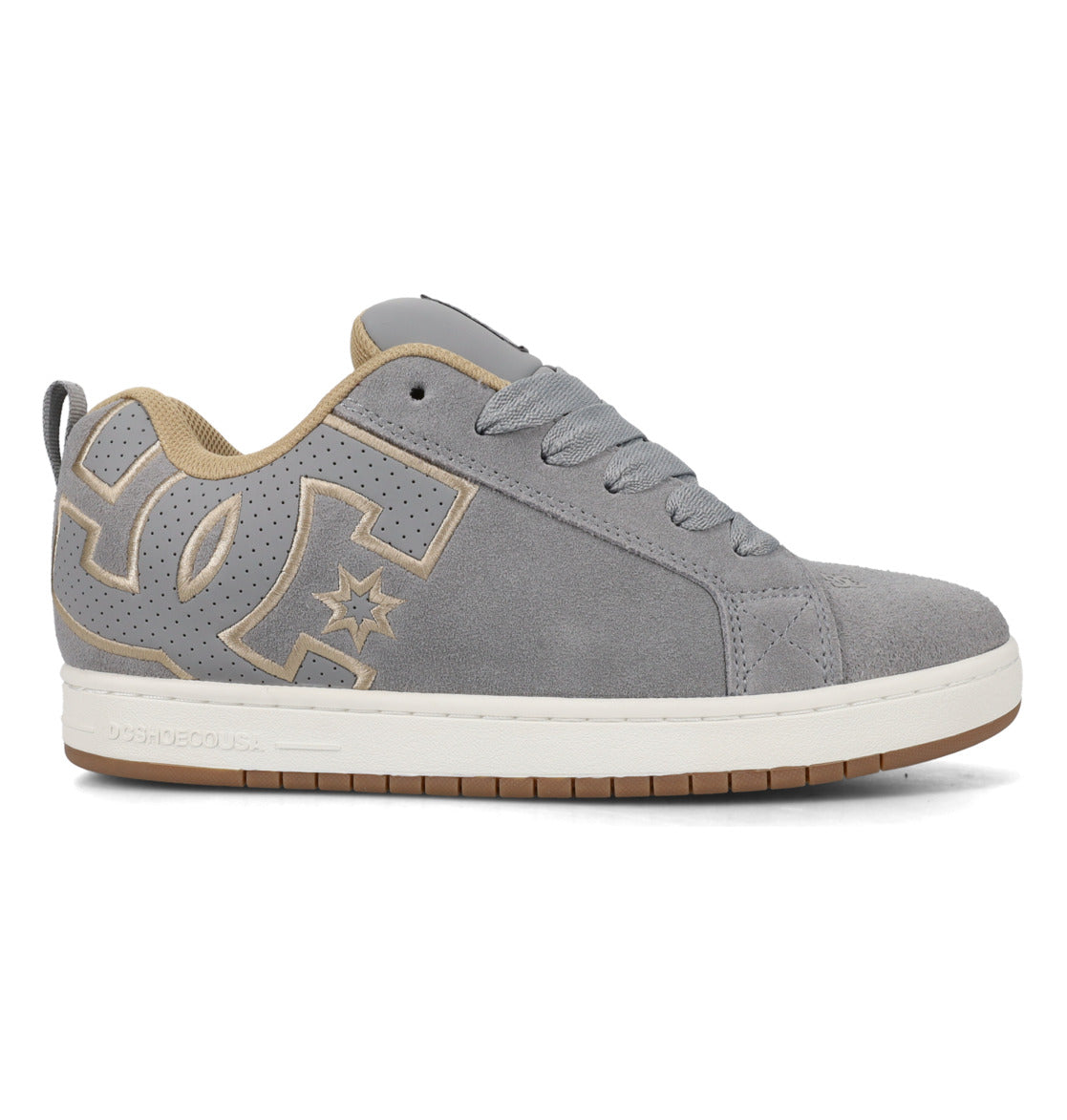 DC SHOES COURT GRAFFIK GREY TAN OFFWHITE TRAINERS