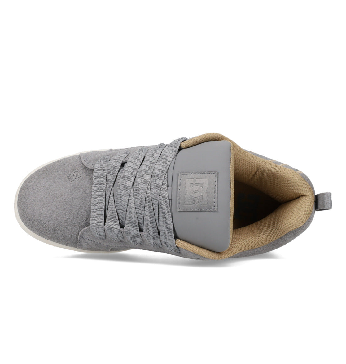 DC SHOES COURT GRAFFIK GREY TAN OFFWHITE TRAINERS
