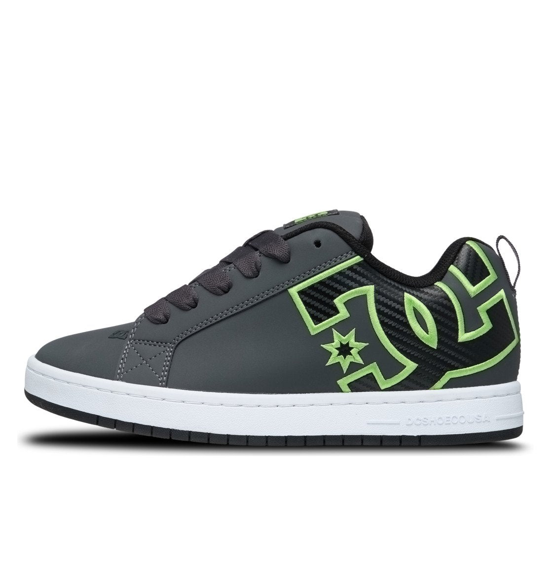 DC SHOES COURT GRAFFIK GREY BLACK GREEN TRAINERS