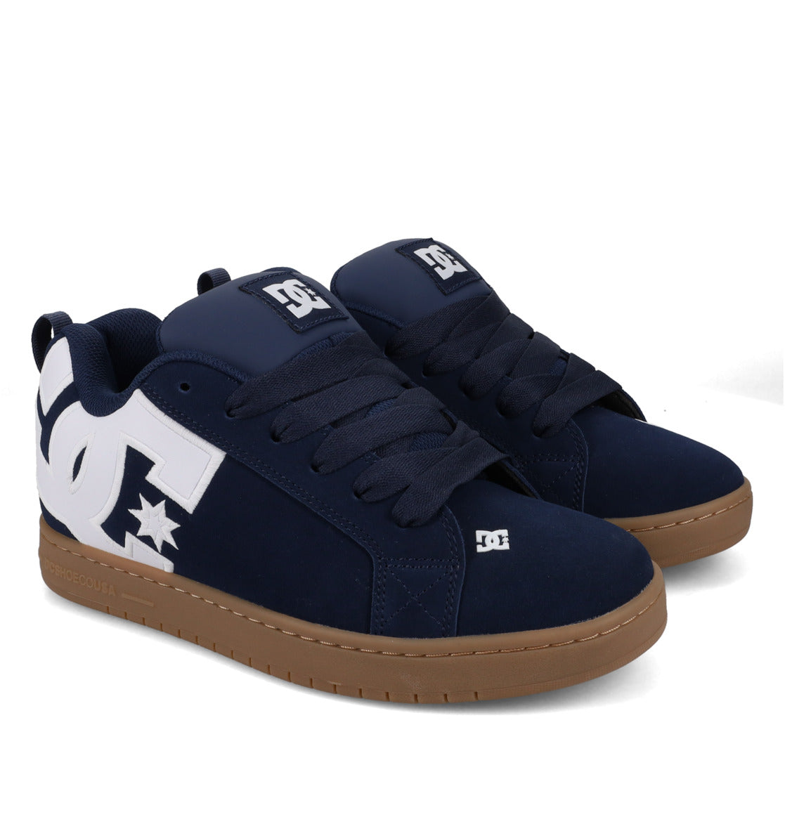 DC SHOES COURT GRAFFIK SE NAVY WHITE GUM TRAINERS