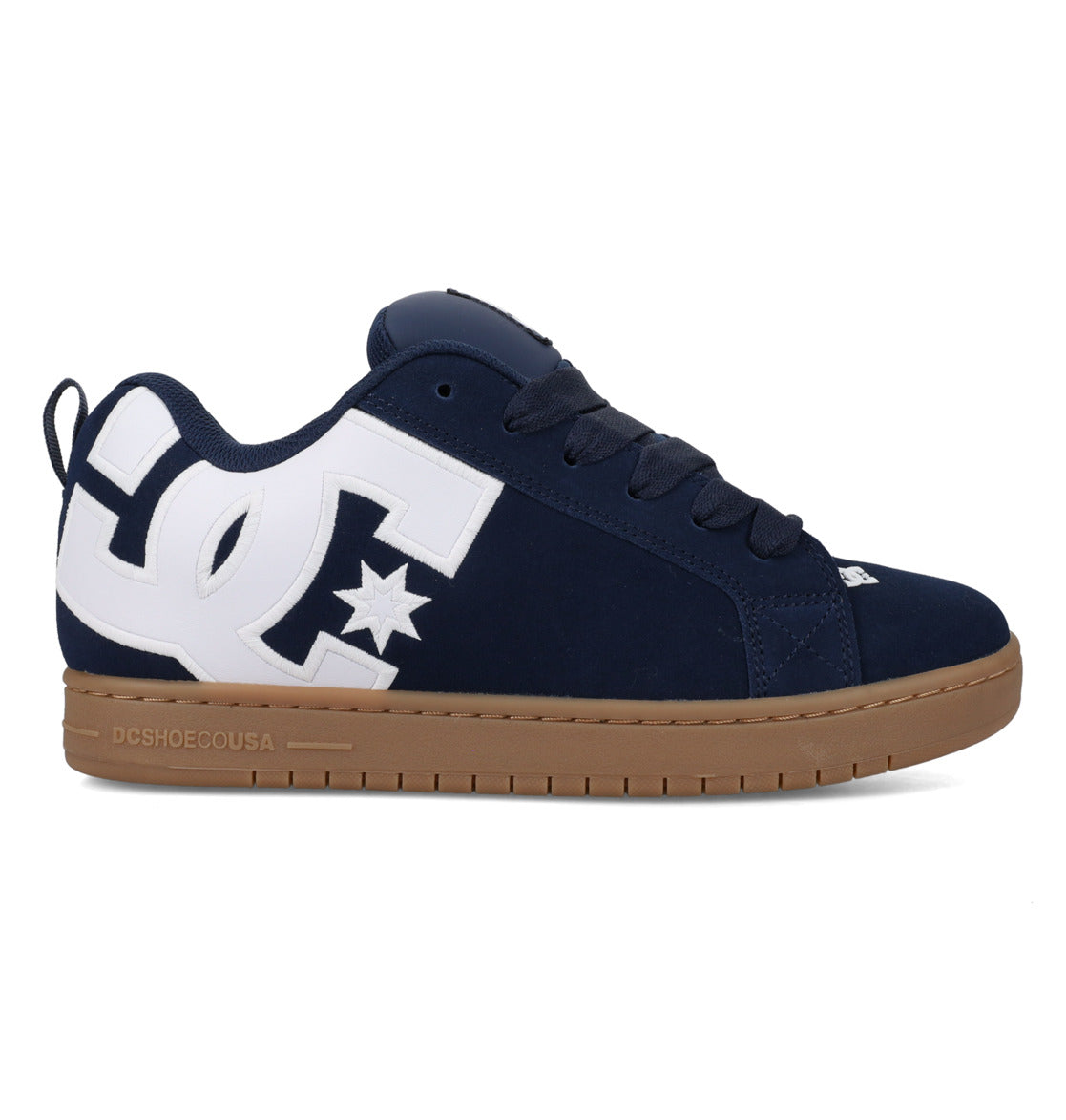 DC SHOES COURT GRAFFIK SE NAVY WHITE GUM TRAINERS