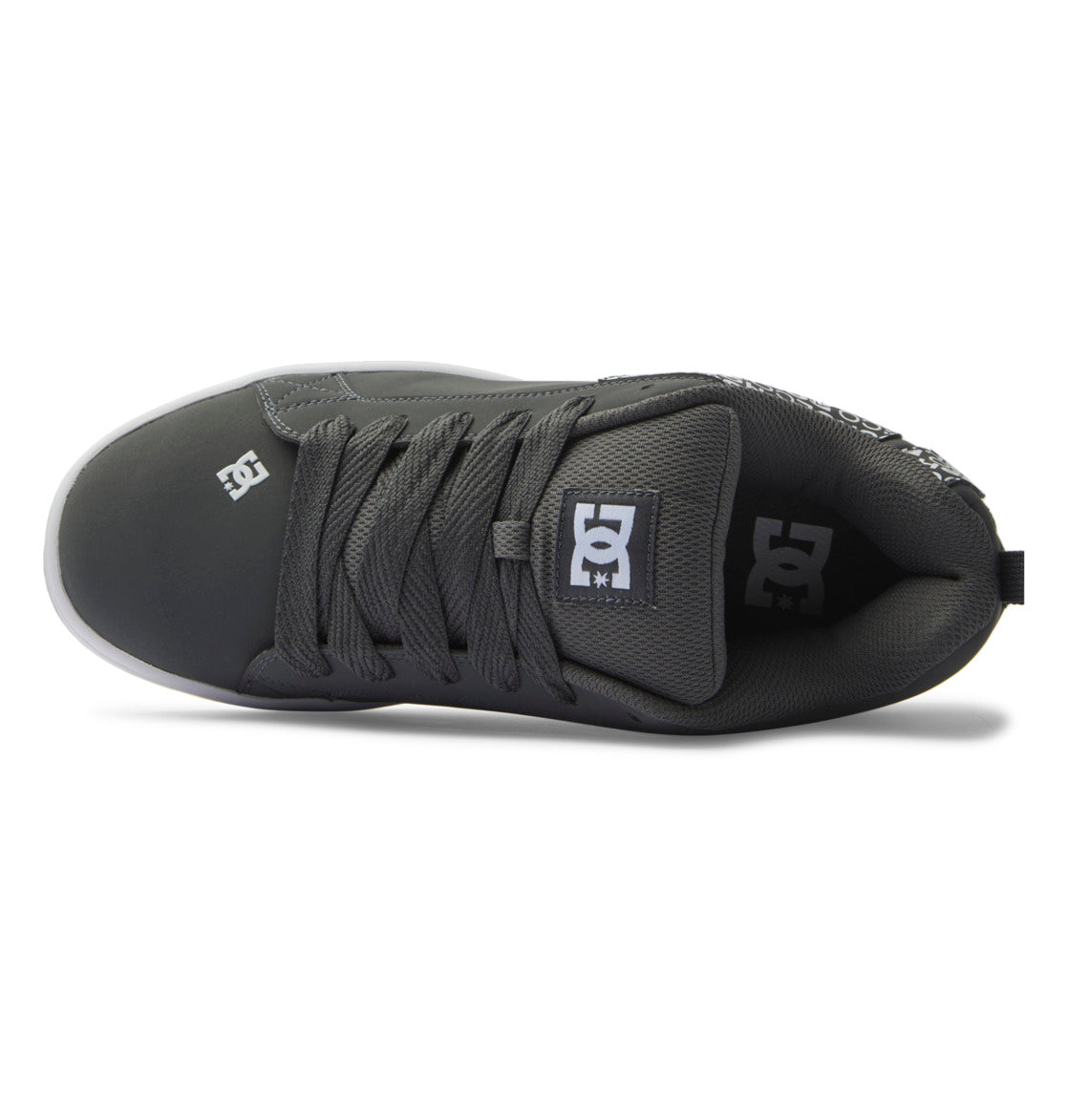 DC SHOES COURT GRAFFIK DARK GREY WHITE TRAINERS