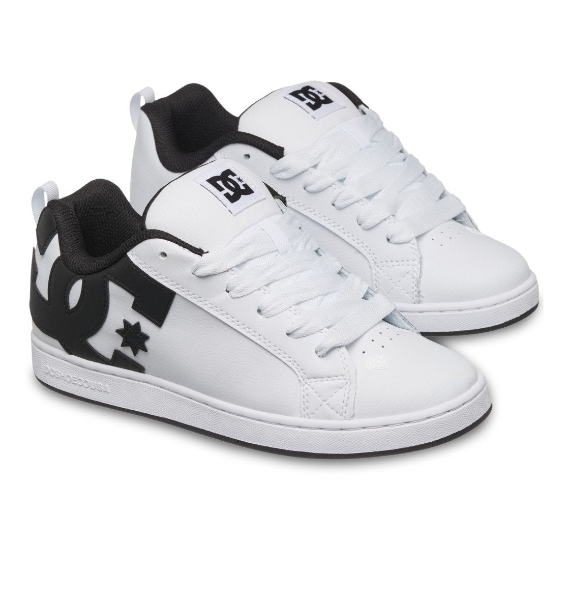 DC SHOES COURT GRAFFIK  WHITE BLACK LADIES TRAINERS