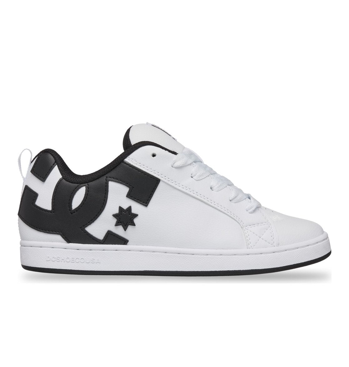 DC SHOES COURT GRAFFIK  WHITE BLACK LADIES TRAINERS
