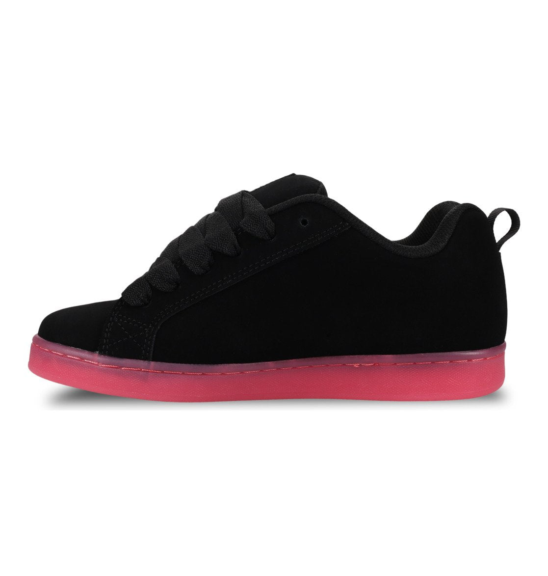 DC SHOES COURT GRAFFIK  BLACK BLACK PINK LADIES TRAINERS