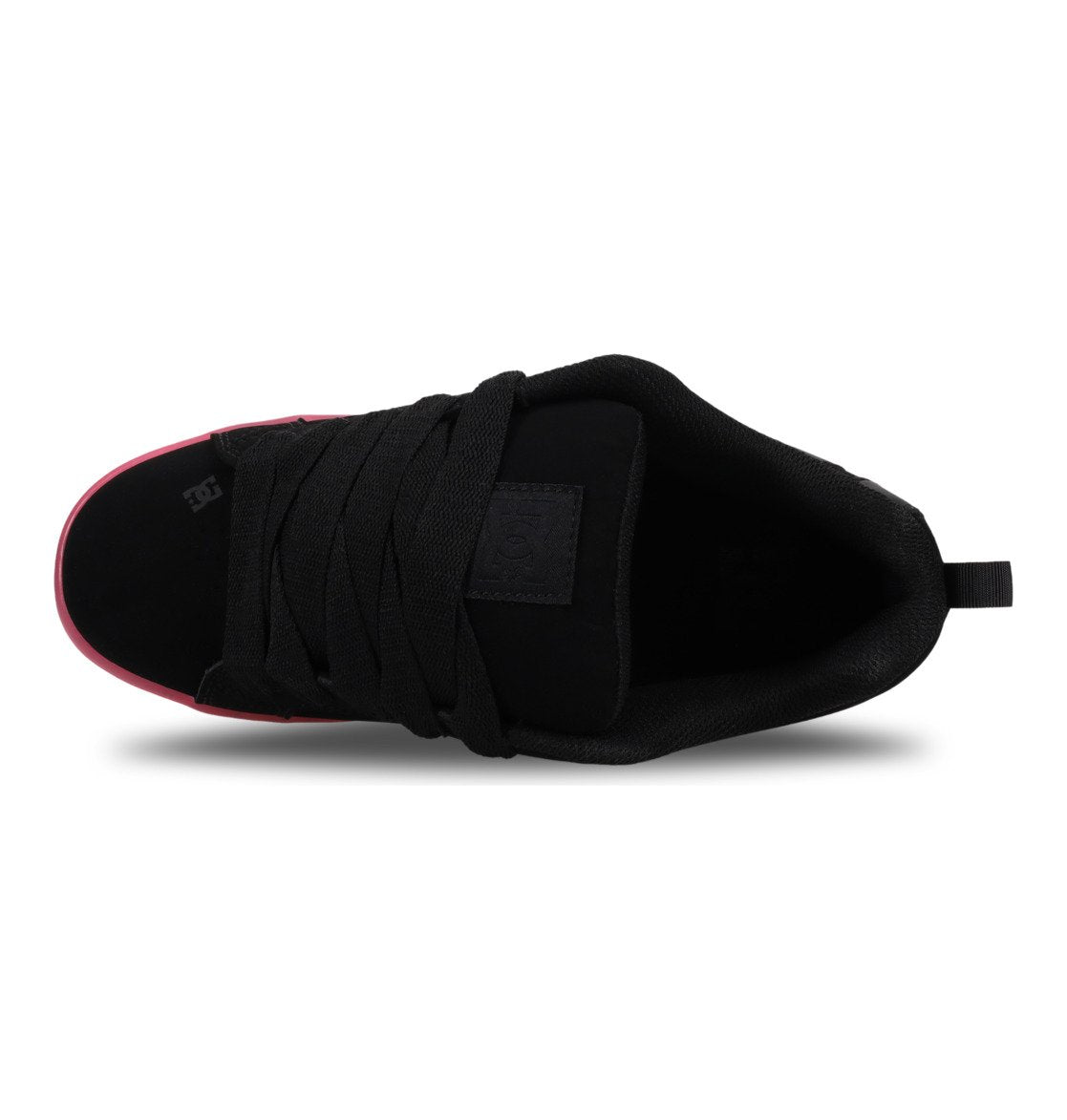 DC SHOES COURT GRAFFIK  BLACK BLACK PINK LADIES TRAINERS