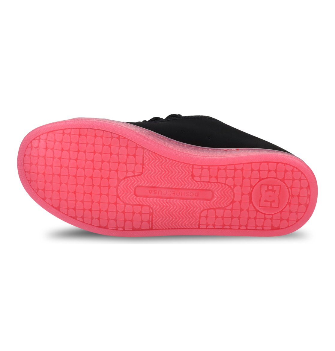 DC SHOES COURT GRAFFIK  BLACK BLACK PINK LADIES TRAINERS