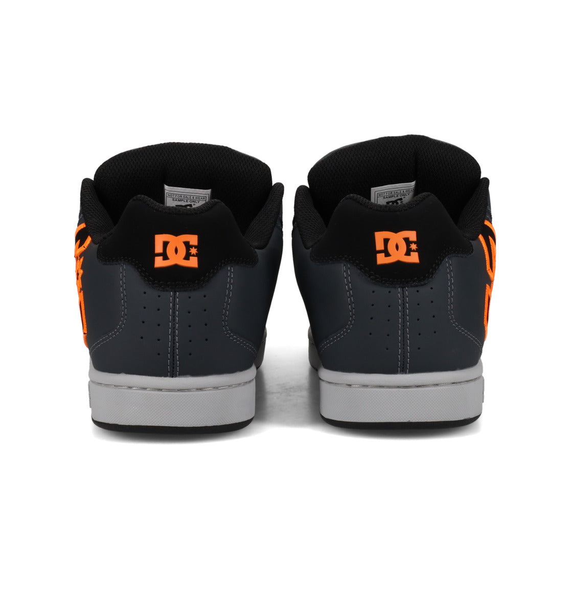 DC SHOES NET GREY BLACK ORANGE TRAINERS