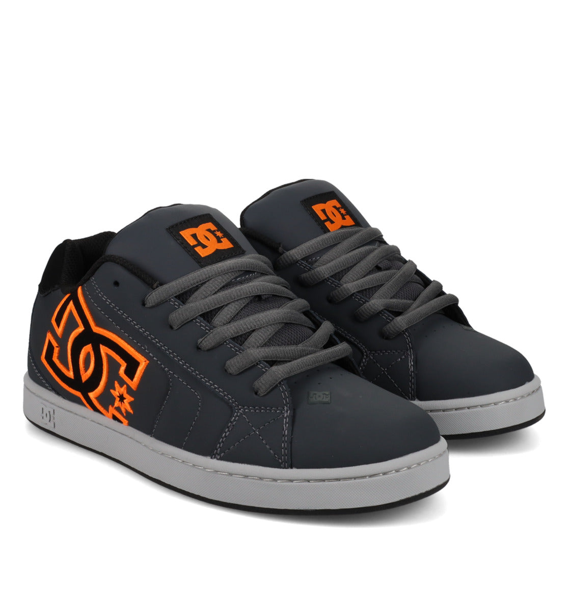 DC SHOES NET GREY BLACK ORANGE TRAINERS