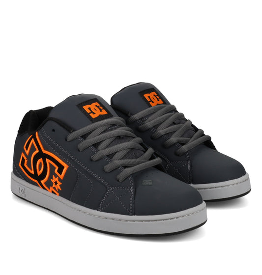DC SHOES NET GREY BLACK ORANGE TRAINERS
