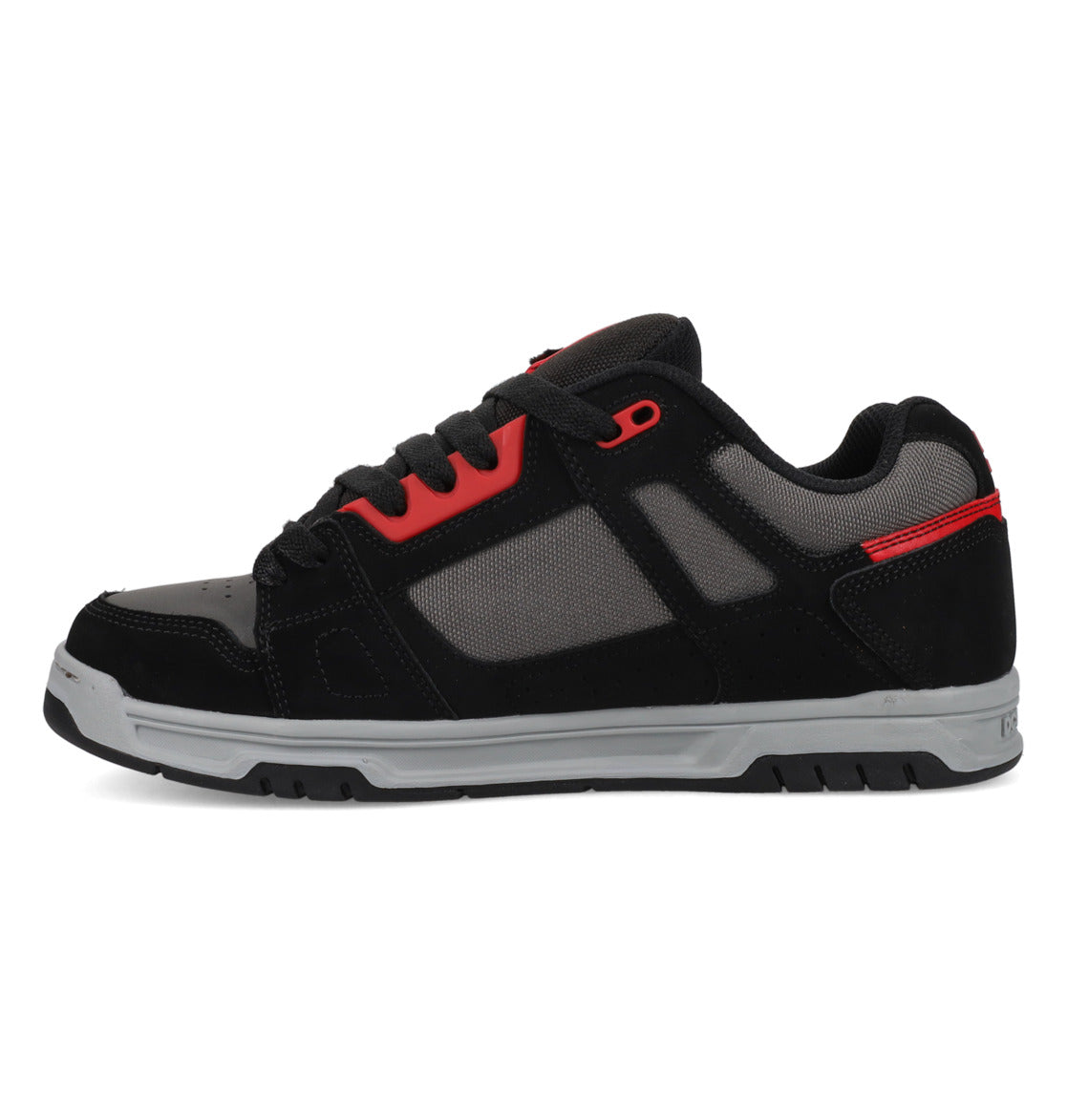 DC SHOES STAG BLACK GREY RED TRAINERS