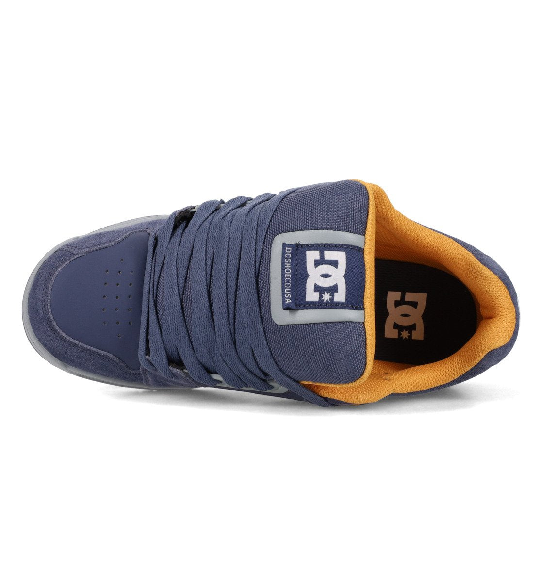 DC SHOES STAG NAVY GREY ORANGE TRAINERS