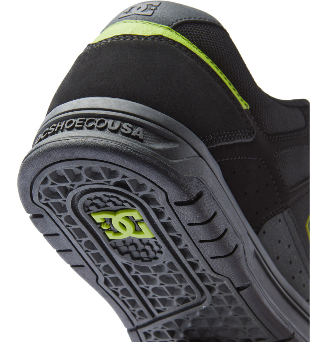 Black and 2024 lime green trainers