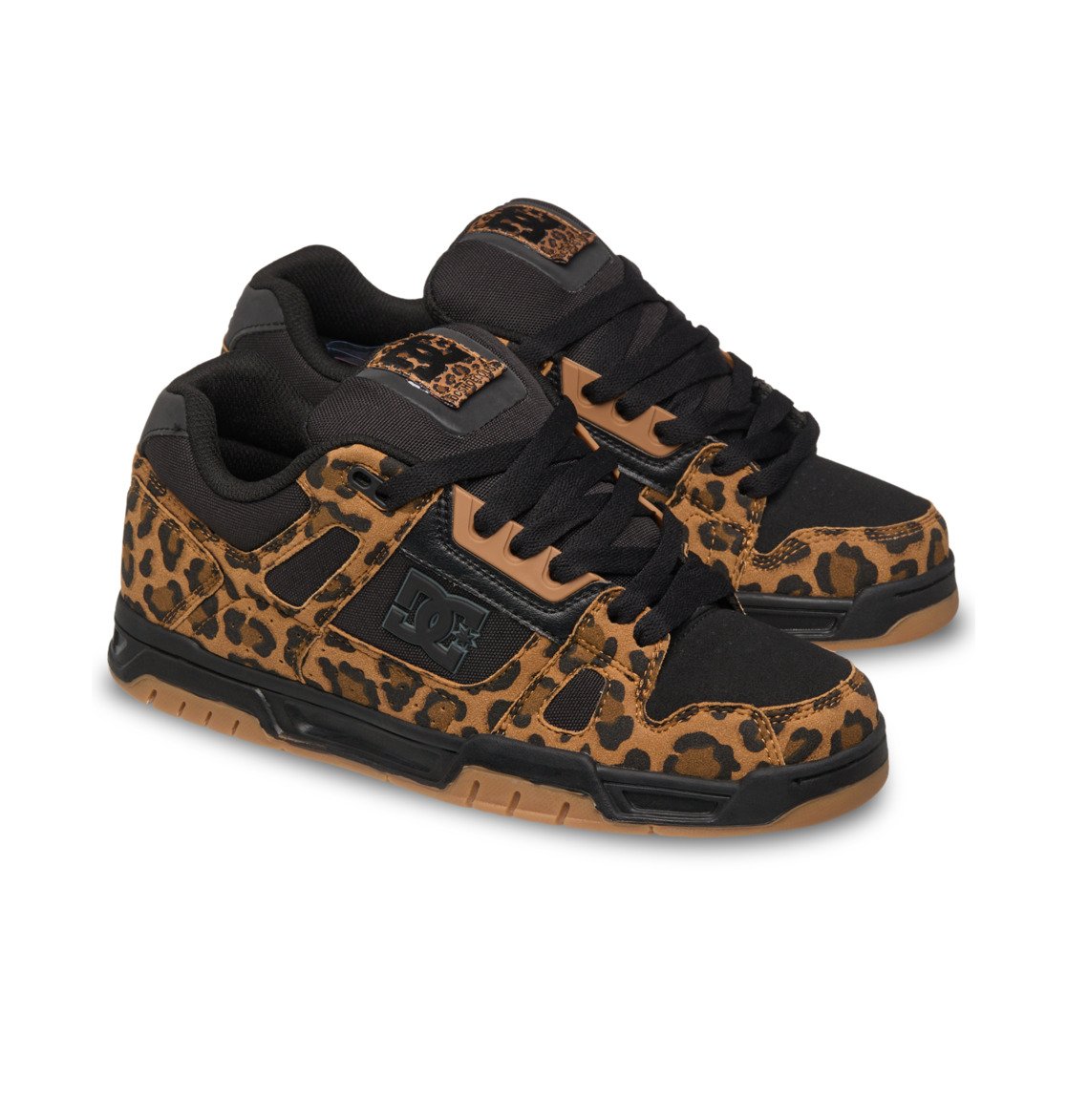 DC SHOES STAG CHEETAH BLACK TRAINERS