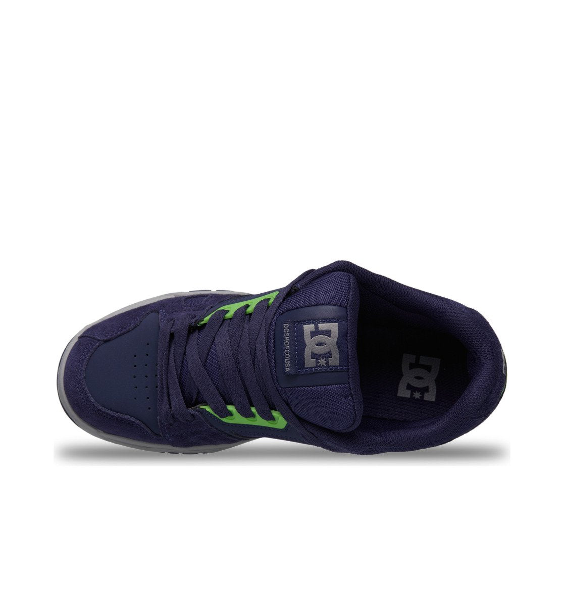 DC SHOES STAG NAVY LIME GREY TRAINERS