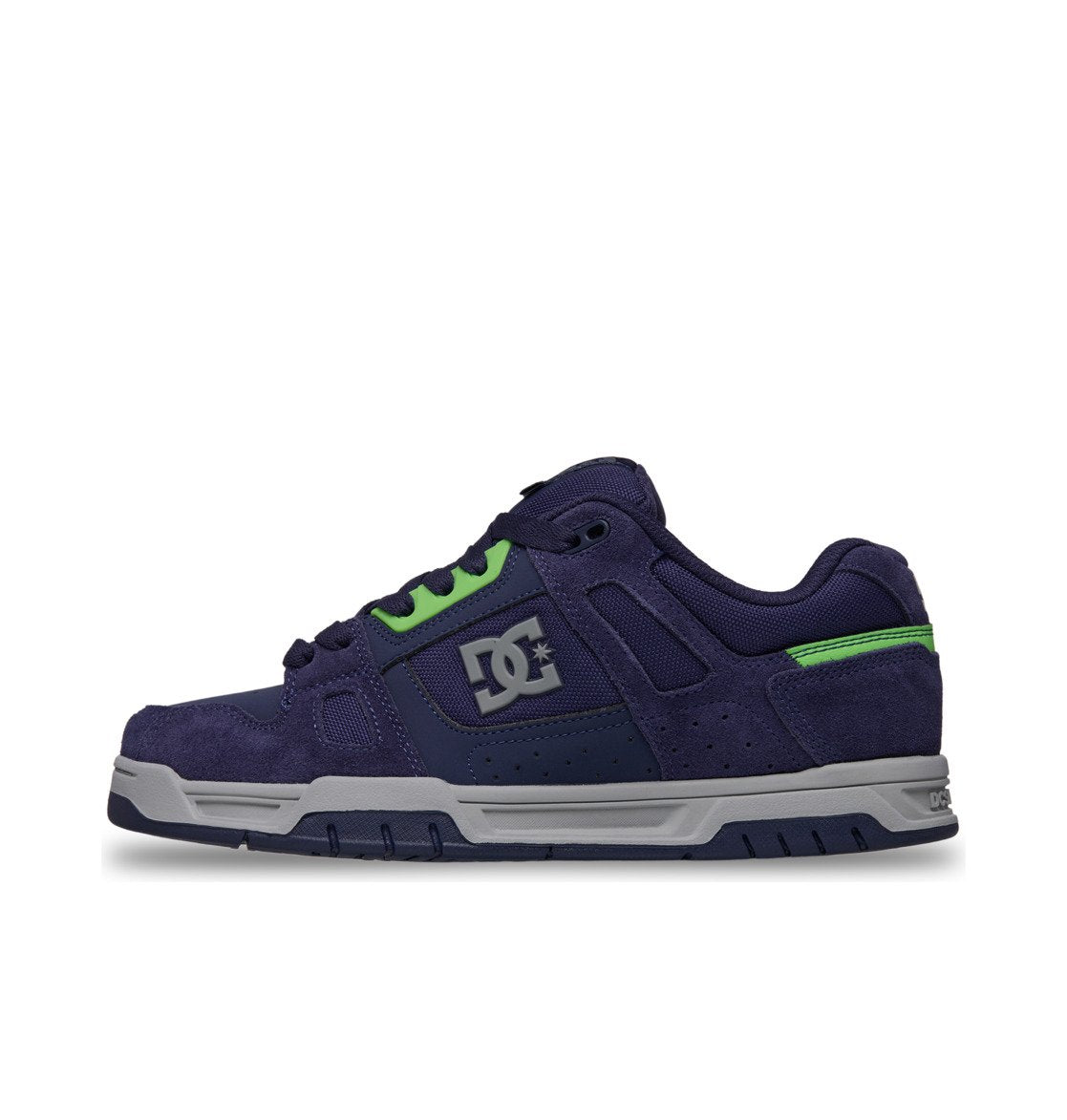 DC SHOES STAG NAVY LIME GREY TRAINERS