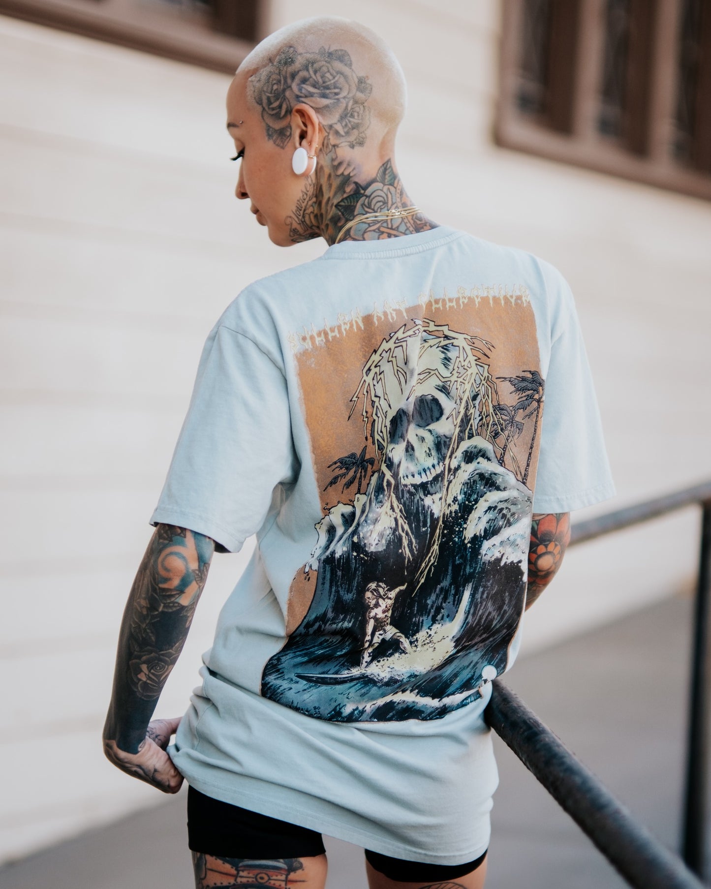 SULLEN CLOTHING DEATH SWELL SLATE BLUE PREMIUM T-SHIRT