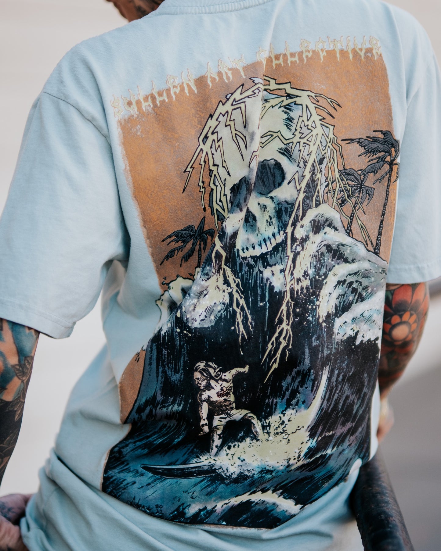 SULLEN CLOTHING DEATH SWELL SLATE BLUE PREMIUM T-SHIRT