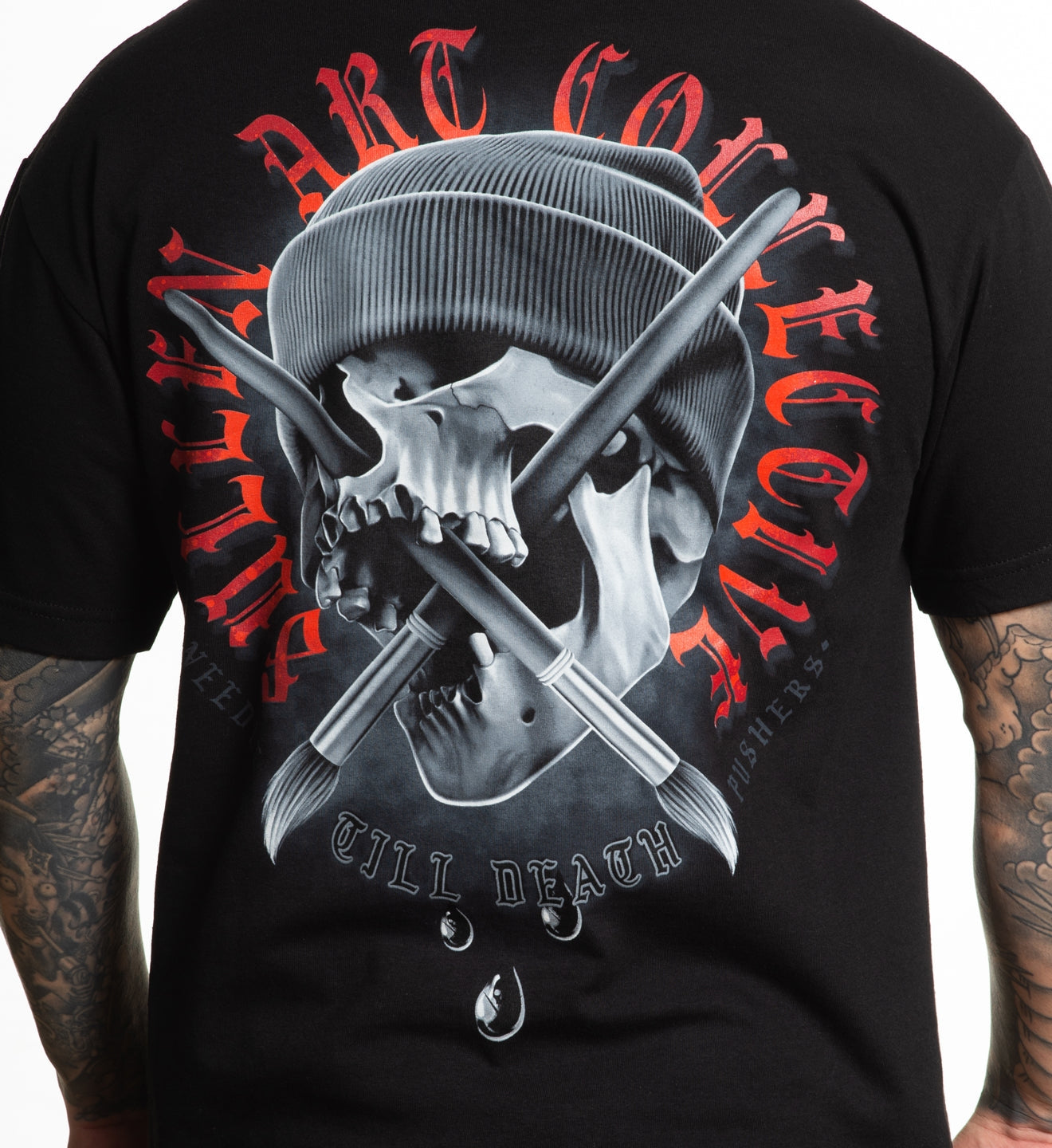 SULLEN CLOTHING SKULL AND BRUSHES STANDARD T-SHIRT