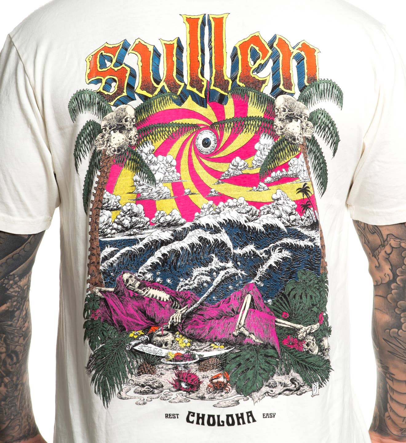 SULLEN CLOTHING R-N-R ANTIQUE WHITE PREMIUM T-SHIRT