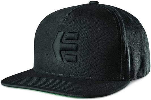 ETNIES ICON BLACK BLACK SNAPBACK CAP HAT
