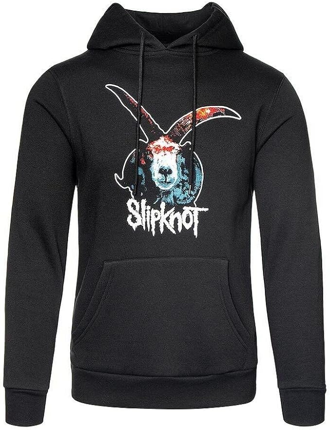 Slipknot Unisex Pullover Hoodie: Graphic Goat (Black) (Back Print)