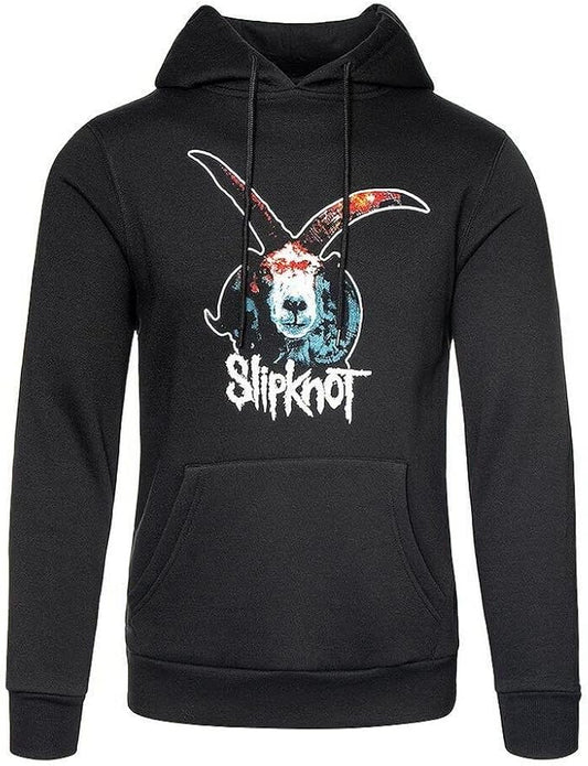 Slipknot Unisex Pullover Hoodie: Graphic Goat (Black) (Back Print)