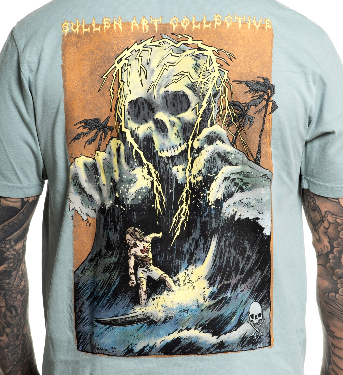 SULLEN CLOTHING DEATH SWELL SLATE BLUE PREMIUM T-SHIRT