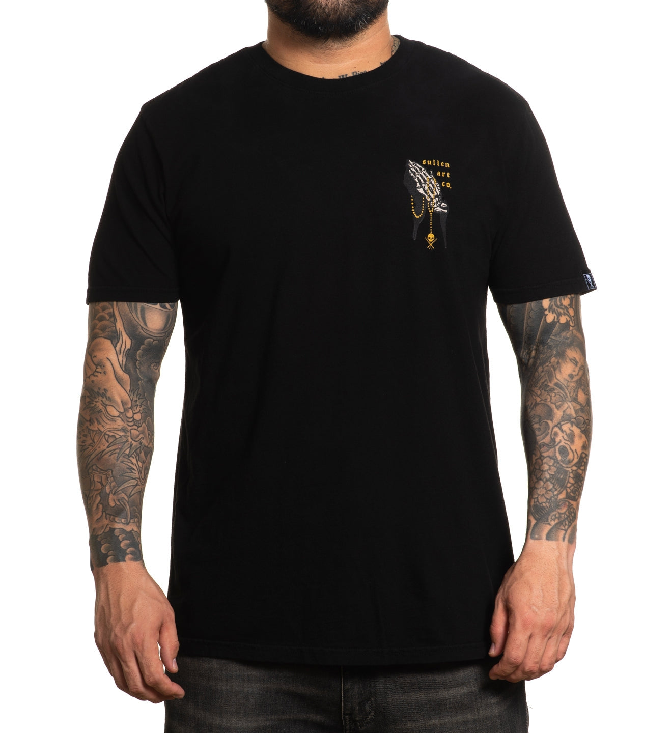 SULLEN CLOTHING SANTA MUERTA JET BLACK PREMIUM T-SHIRT (L)