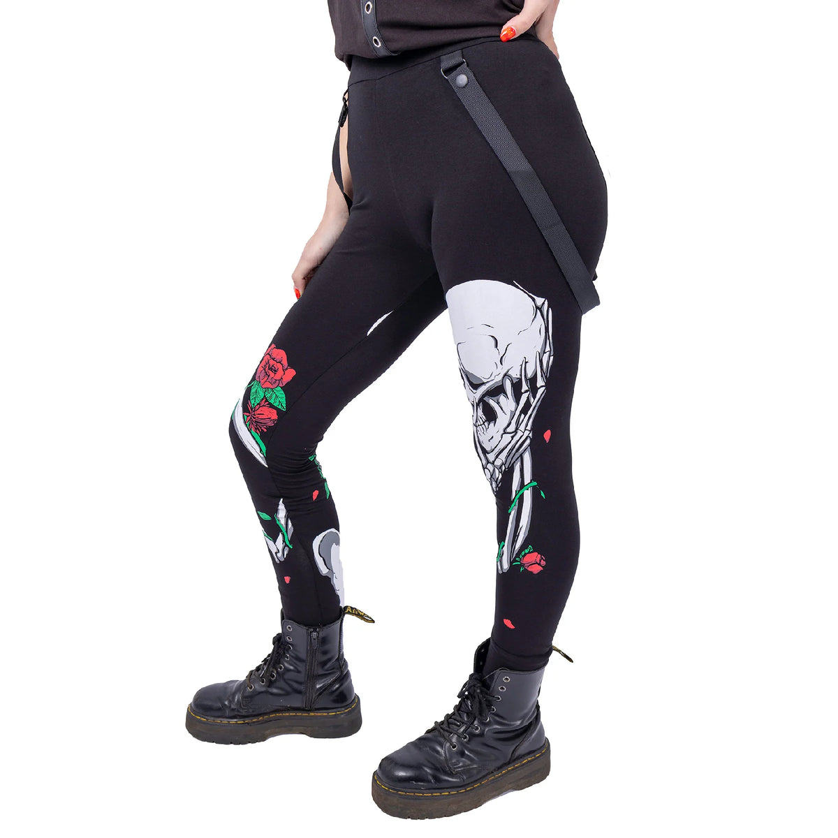 POIZEN HEARTLESS GARDEN SKULL LEGGINGS