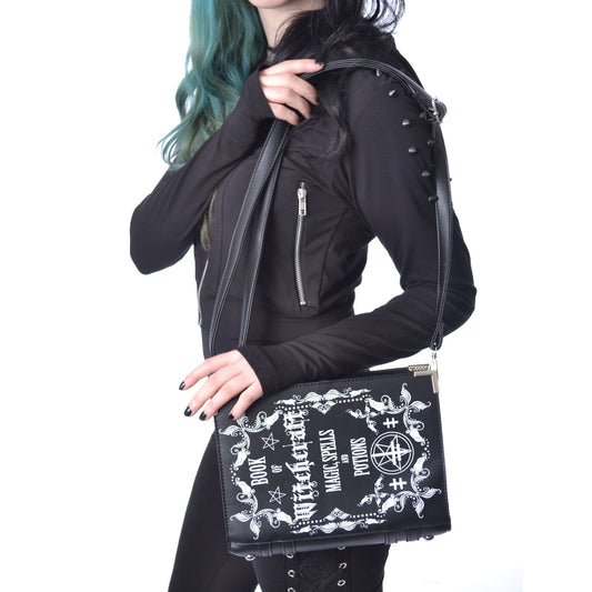 POIZEN WITCHCRAFT BOOK BAG - BLACK