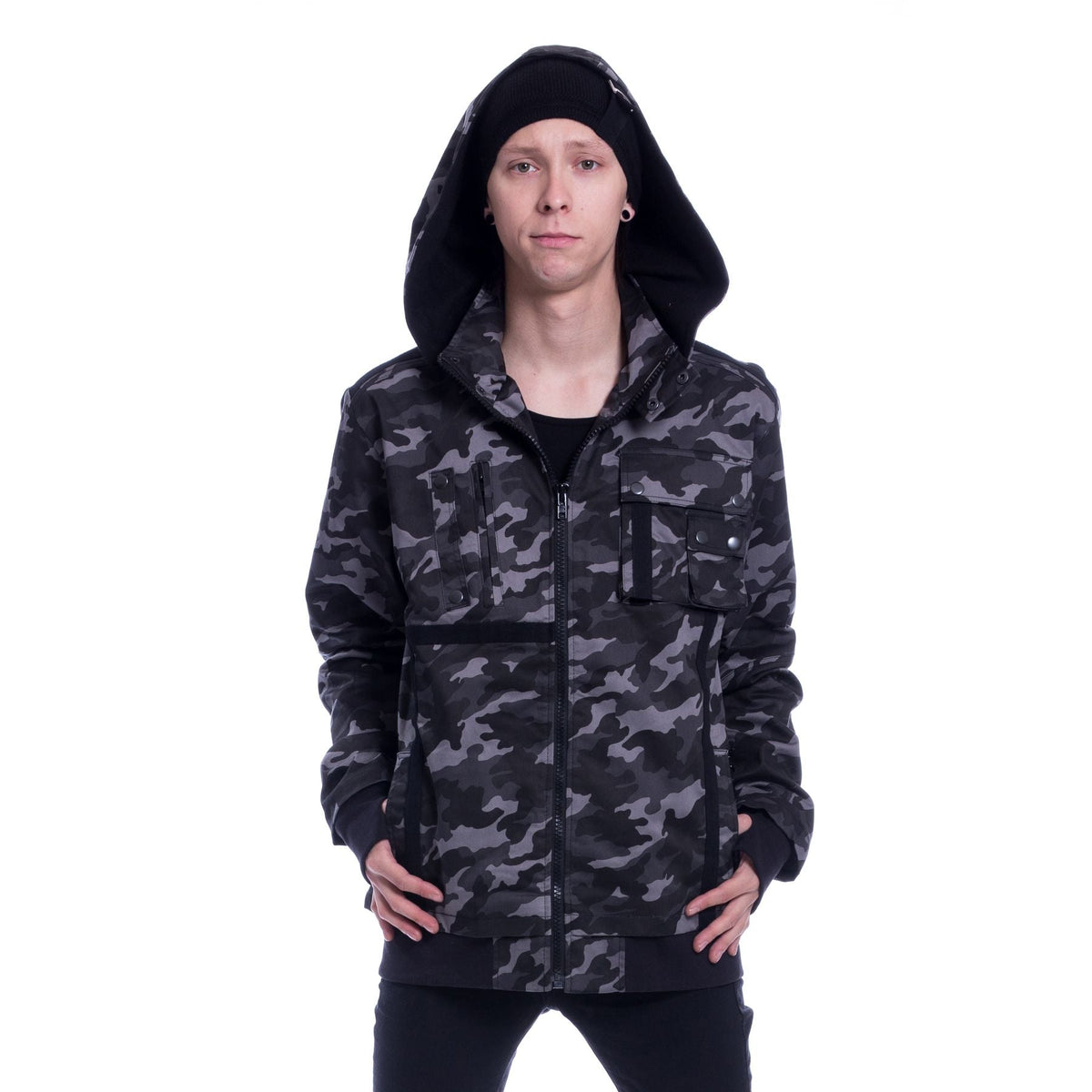 VIXXSIN CARTER JACKET MENS GREY CAMO