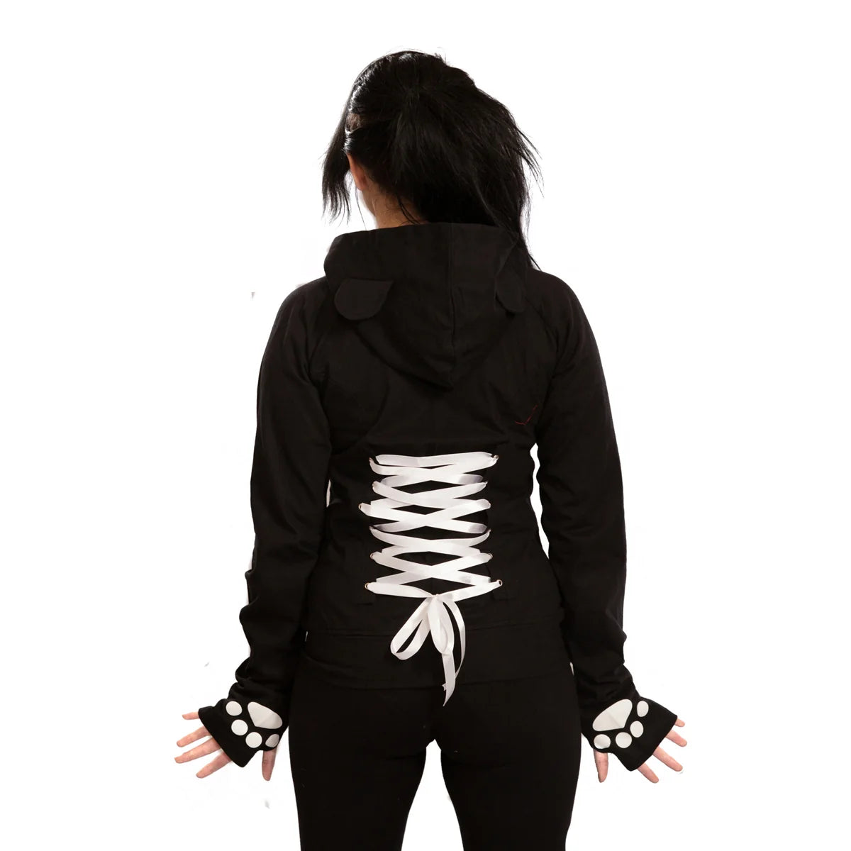 POIZEN KILLER PANDA RAW BLACK HOODIE