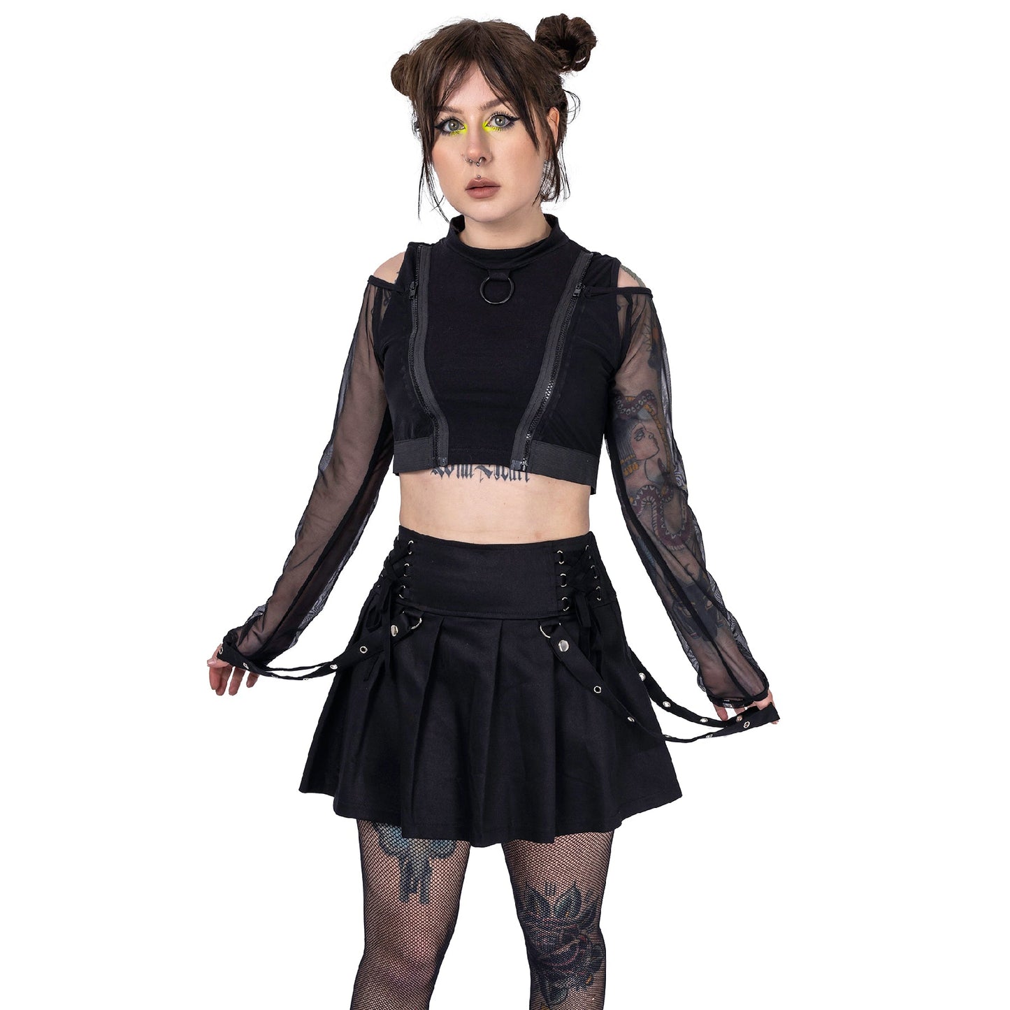 POIZEN BLACK REBELLIOUS SKIRT