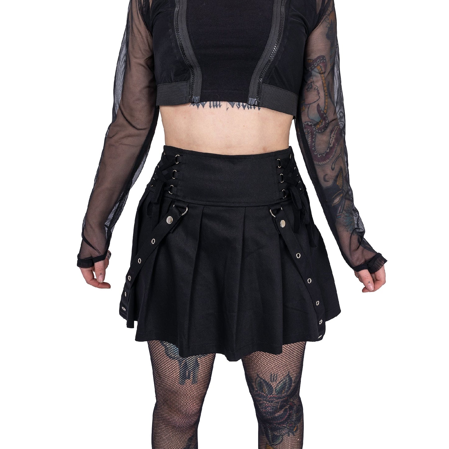 POIZEN BLACK REBELLIOUS SKIRT