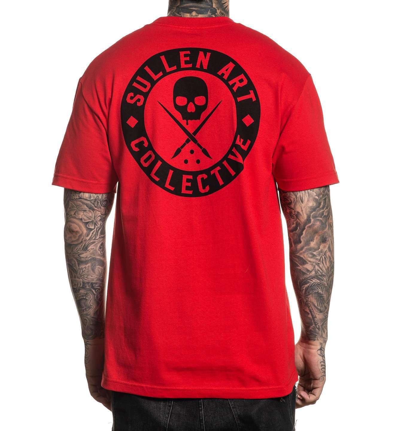 SULLEN CLOTHING CLASSIC BADGE STANDARD RED T-SHIRT