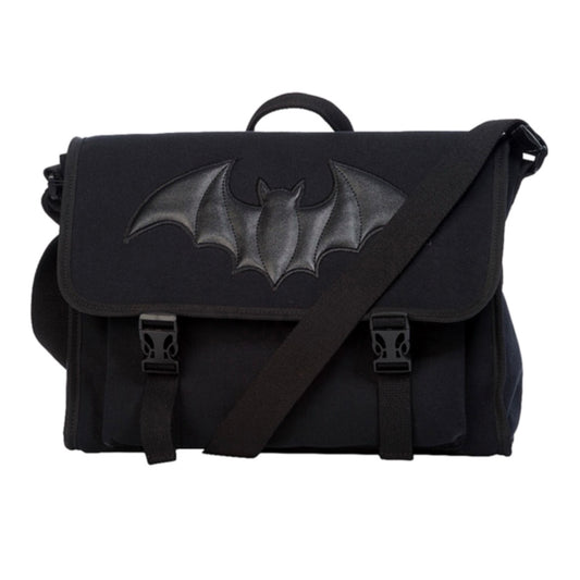 BANNED ALTERNATIVE BLACK DRAGON FRENZY MESSENGER BAG (BG34136)