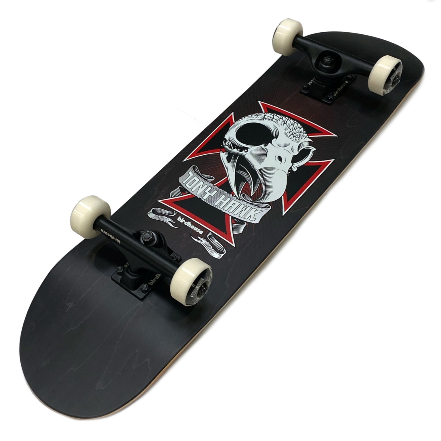 BIRDHOUSE SKULL 2 BLACK STAGE 3 SKATEBOARD COMPLETE 8.125"