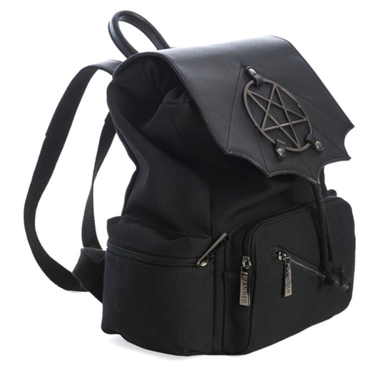 BANNED BLACK MOLOCH PENTAGRAM BACKPACK (BG34398)
