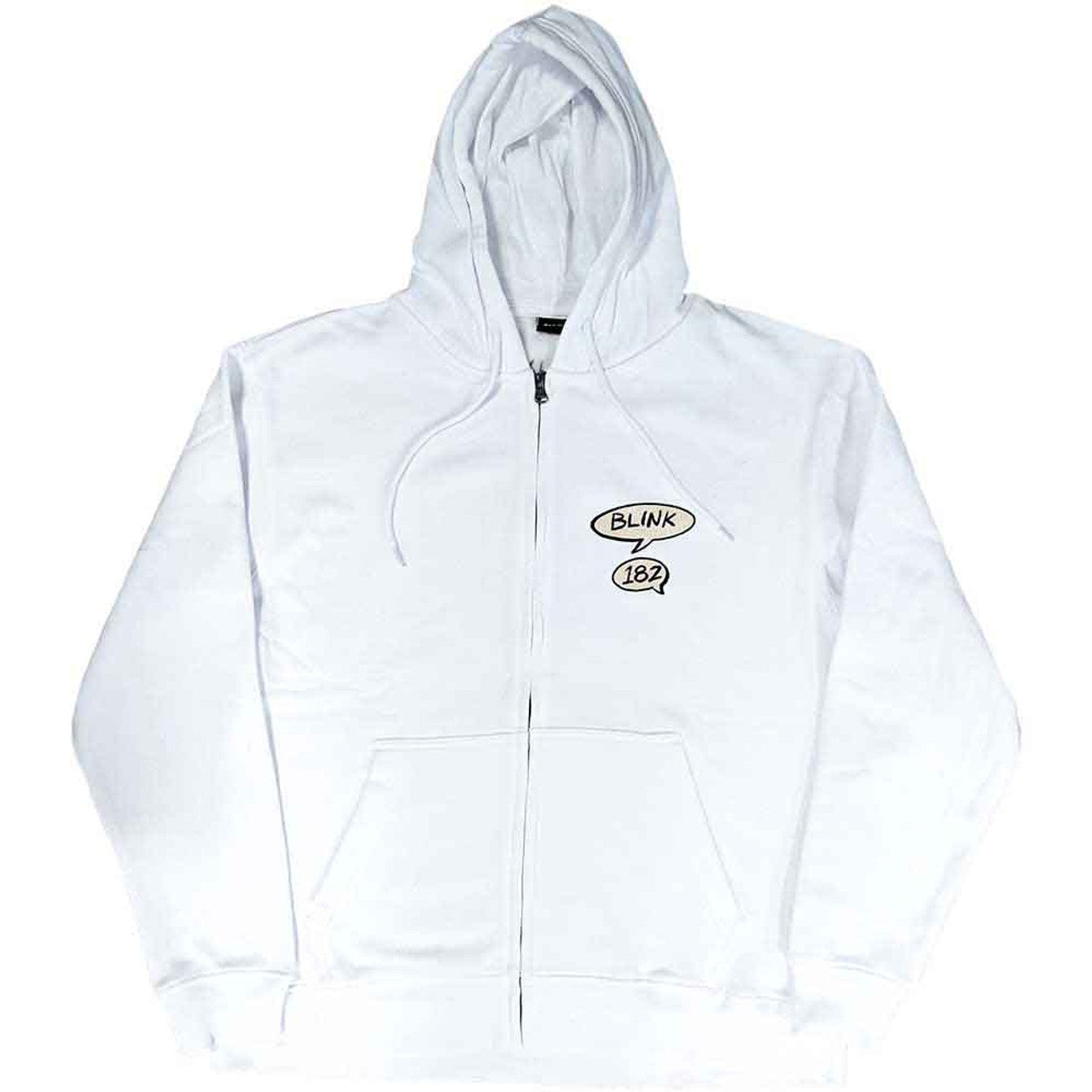 Blink-182 Unisex Zipped Hoodie: Roger Rabbit (White) (Back Print)