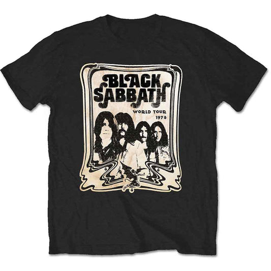 Black Sabbath Unisex T-Shirt: World Tour 1978 (Black)