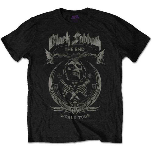 Black Sabbath Unisex T-Shirt: The End Mushroom Cloud (Black)