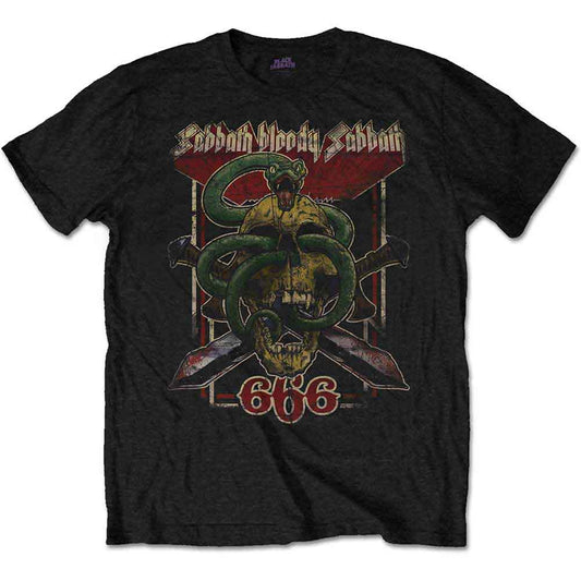 Black Sabbath Unisex T-Shirt: Bloody Sabbath 666 (Black)