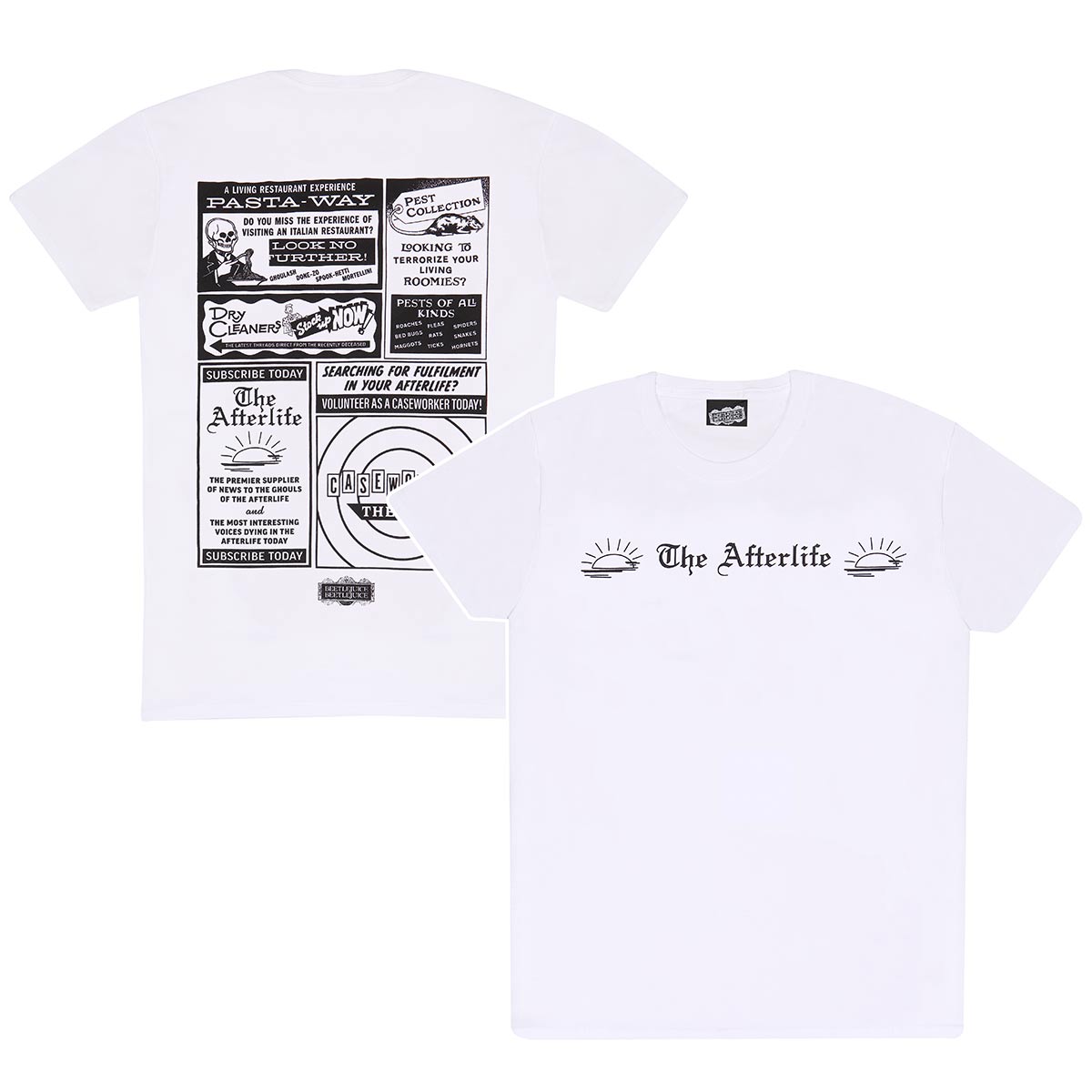 BEETLEJUICE 2 - THE AFTERLIFE WHITE T-SHIRT