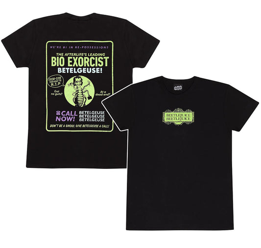 BEETLEJUICE 2 - BIO EXORCIST BLACK T-SHIRT