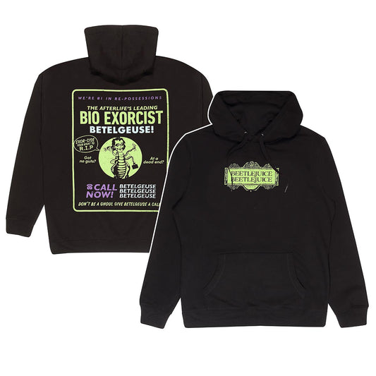 BEETLEJUICE 2 BIO EXORCIST HOODIE BLACK