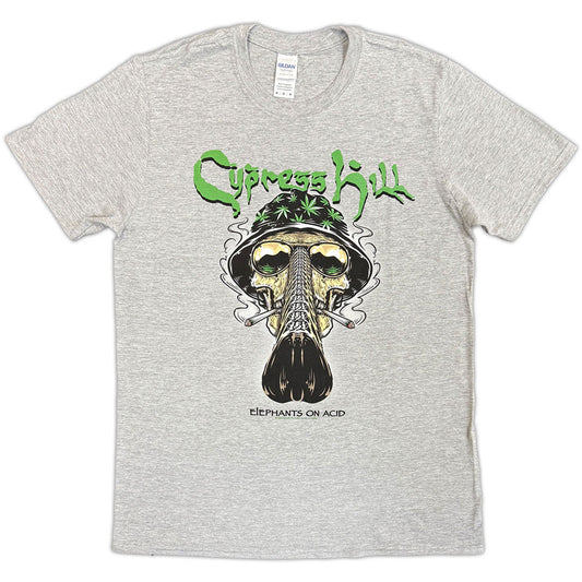 Cypress Hill Unisex T-Shirt: Skull Bucket (Grey)