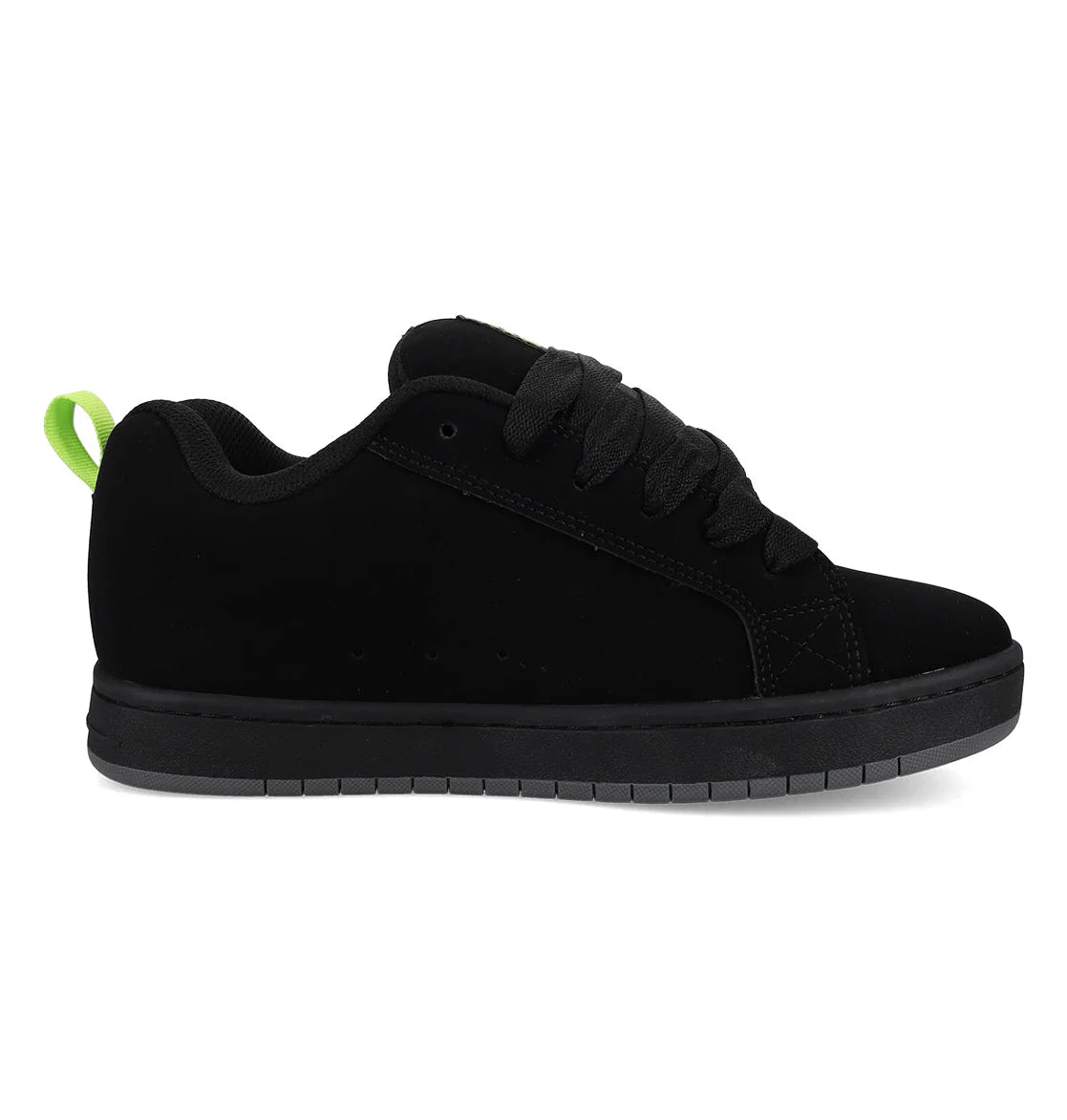 DC SHOES COURT GRAFFIK BLACK LIME TRAINERS