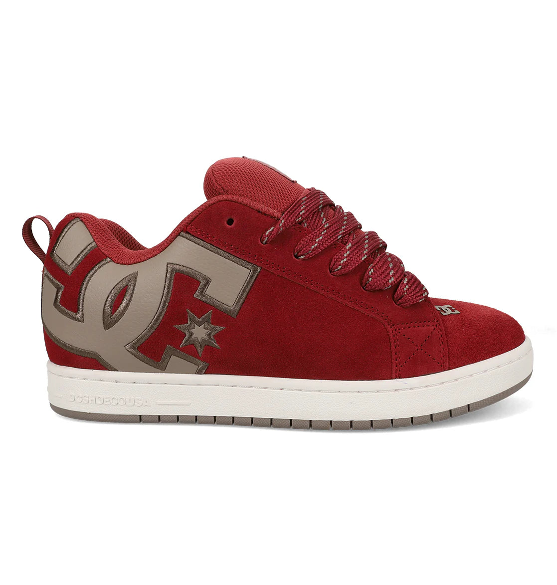 DC SHOES COURT GRAFFIK SE BRICK RED TAUPE TRAINERS