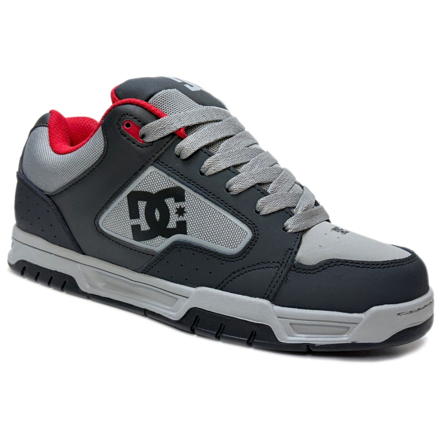 DC SHOES COILER DARK GREY GREY RED TRAINERS